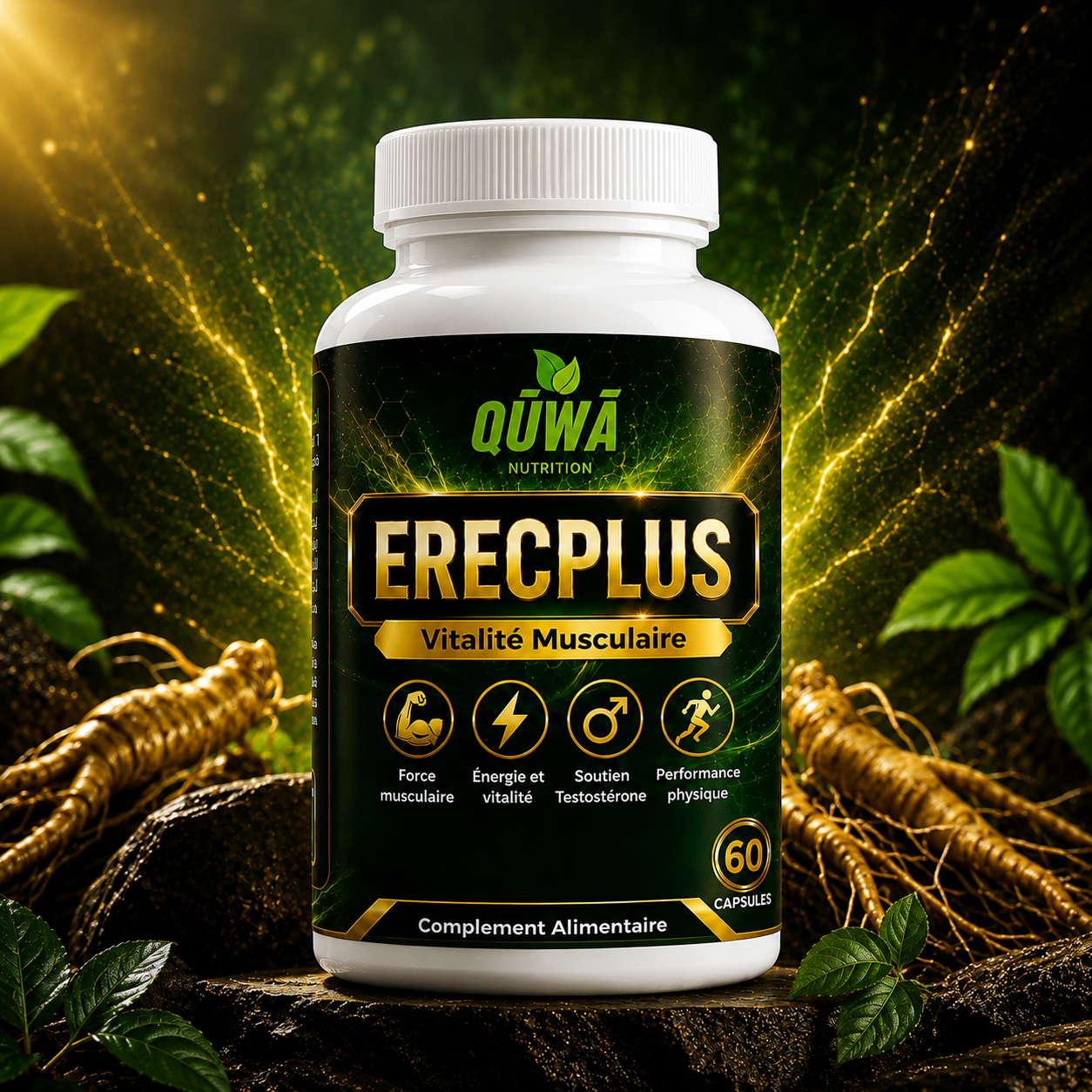 ERECPLUS — قوة العضلات والطاقة الجنسية في كبسولة واحدة | 60 كبسولة